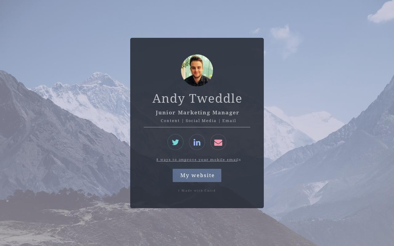 Carrd profile picture for @andy